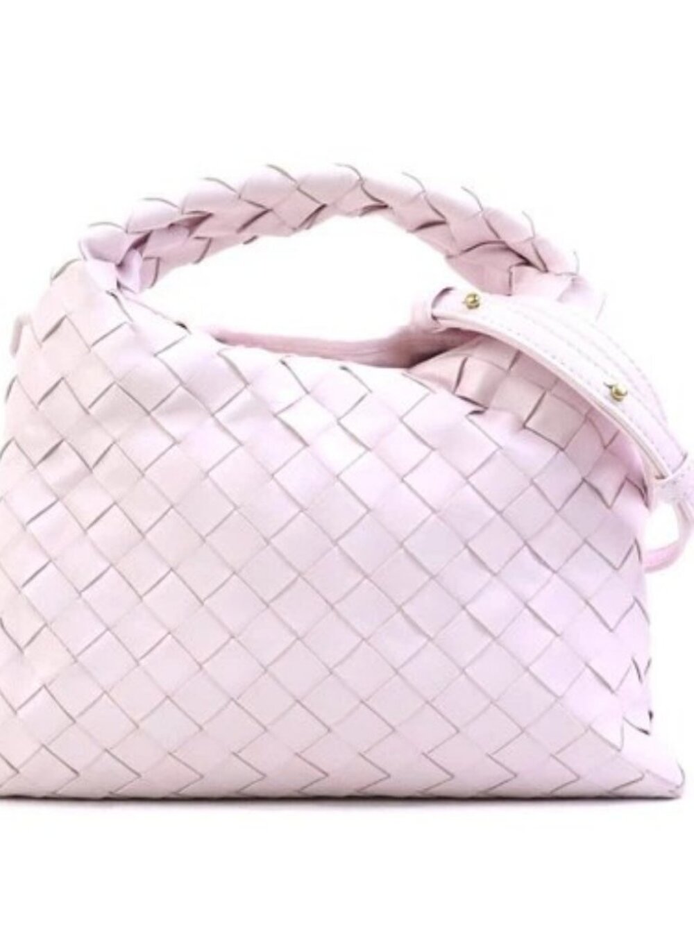 Auth BOTTEGAVENETA Intrecciato Hop Mini Handbag Shoulder Bag Light Pink e61564k